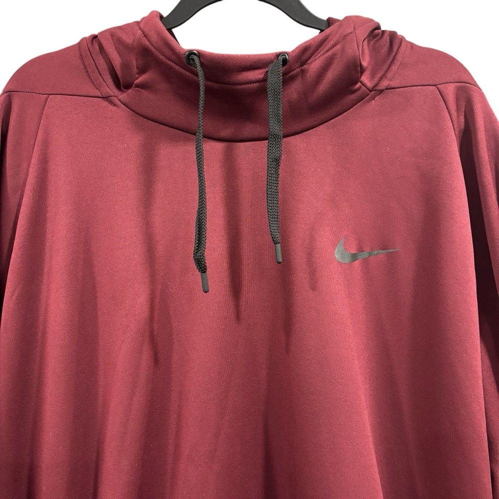 Nike Maroon Hoodie with Black Accents